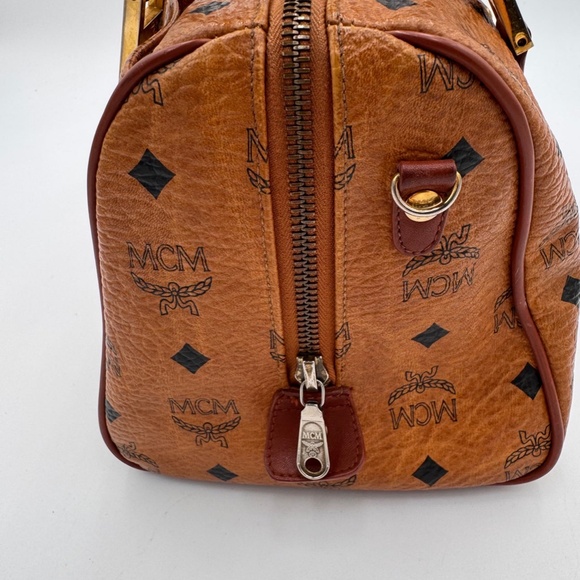 MCM Visteps Boston Bag Cognac - Picture 3 of 11